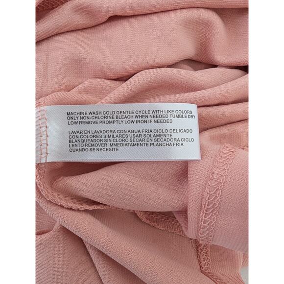 By Design Nordstrom Pink Rose V Neck Short Sleeves Top Size Small Modal New - Picture 5 of 8